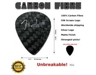 Fender Guitar Pick Carbon Fibre p31a